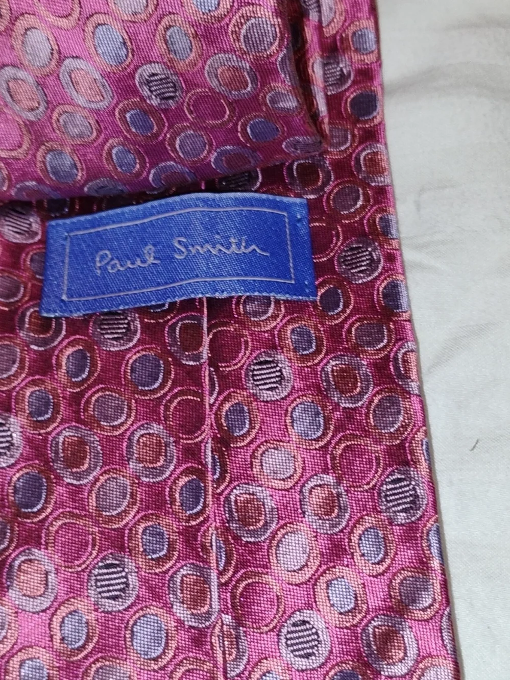 Paul Smith Pink Polka Dot Silk Tie